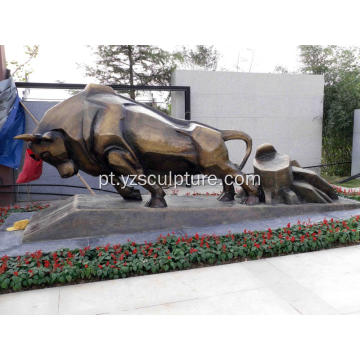 Escultura do touro de bronze para decoração de jardim